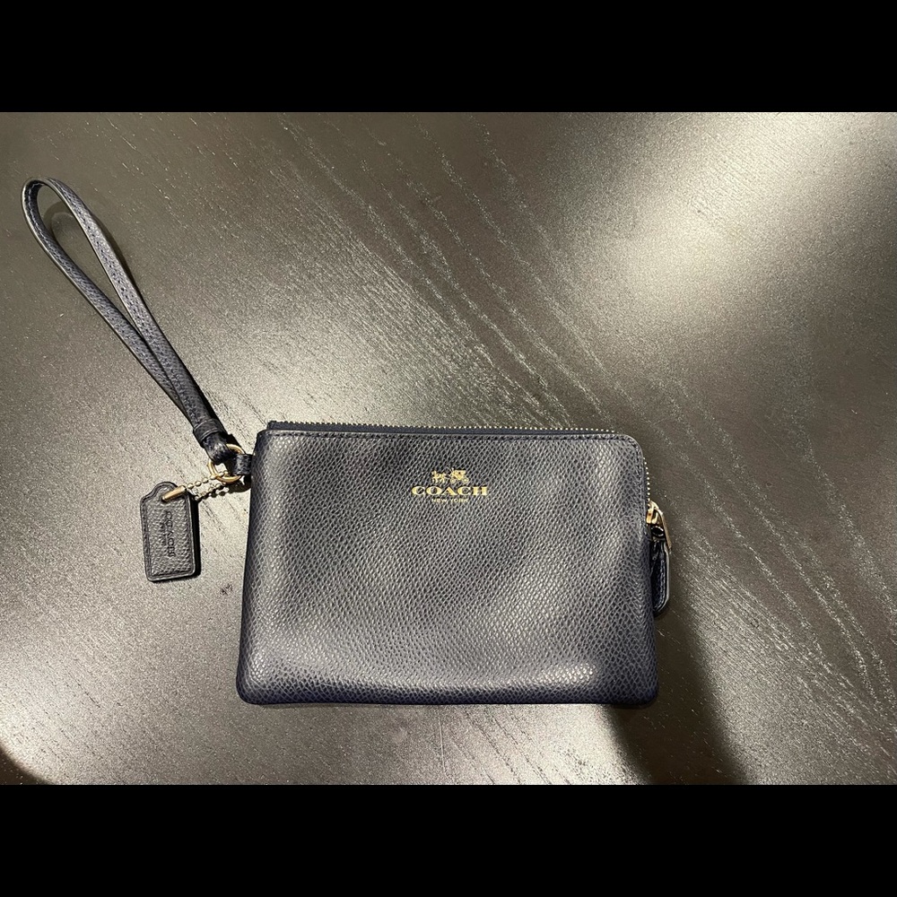 Coach wristlet navy